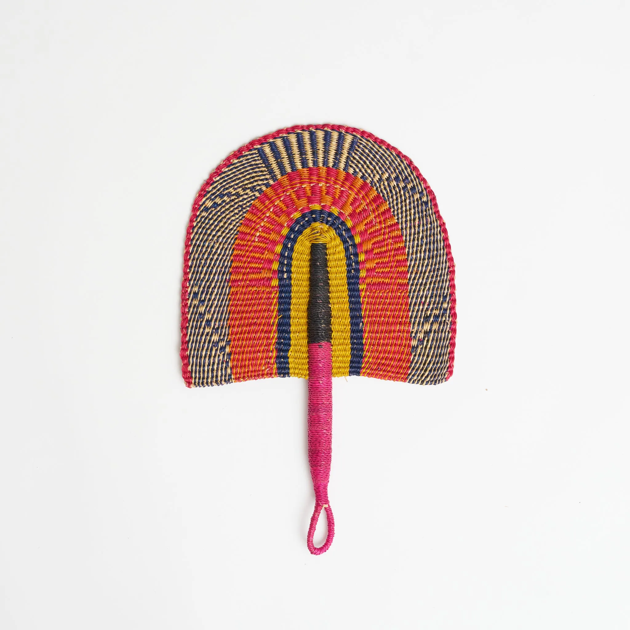 Woven Sisal  Fan - Red